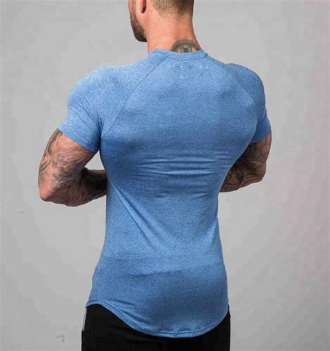 Wholesale Mens Sport Wear Fitted Bulk Plain Gym T-Shirts