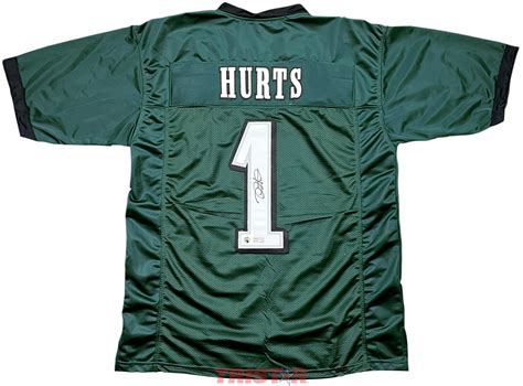 Jalen Hurts Autographed Philadelphia Eagles Green Custom Jersey