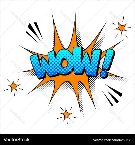 Wow sound effect Royalty Free Vector Image - VectorStock