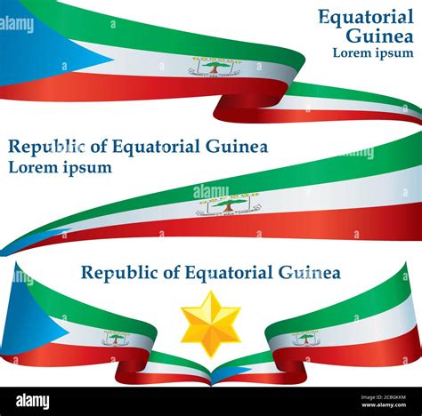 Flag of Equatorial Guinea, Republic of Equatorial Guinea. Template for award design, an official ...