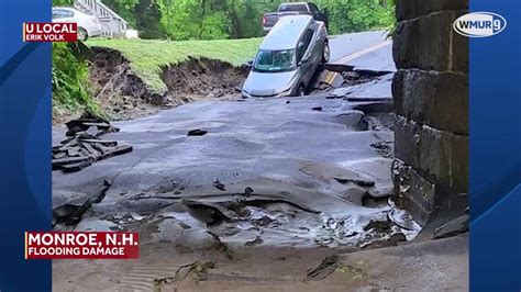 Raw video: Flooding causes extensive damage in Monroe, NH