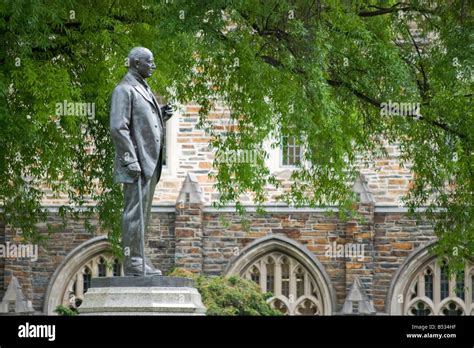 Statue of James Buchanan Duke on the Main Quad of Duke University West Campus in Durham, North ...