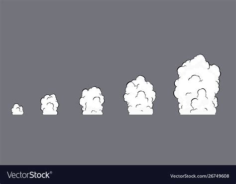 Smoke explosion animation Royalty Free Vector Image