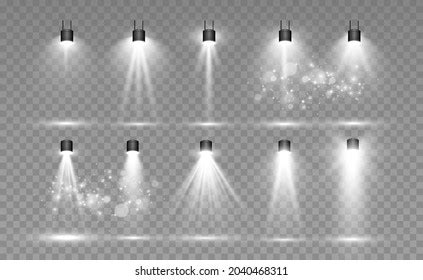 Collection Stage Lighting Catwalk Platform Transparent Stock Vector (Royalty Free) 2040468311 ...