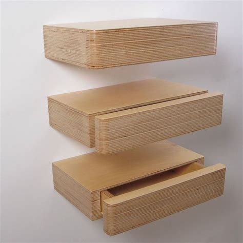 Pacco Floating Drawers from Mocha.uk.com - Birch plywood - wall mounted ...