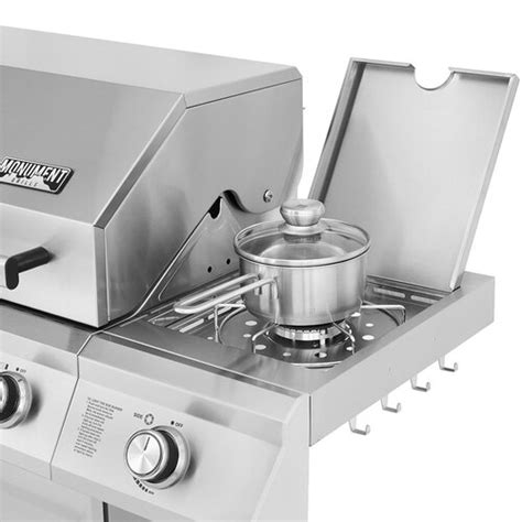 Monument Grills 4 - Burner Liquid Propane Gas Grill with Side Burner ...