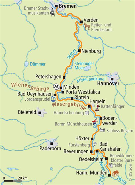 Cycling Route Along the Weser River - Germany - Blog about interesting places