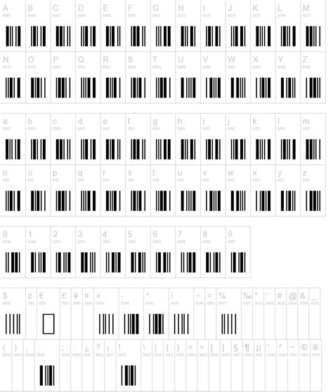 3 of 9 Barcode Font - Dafont Free