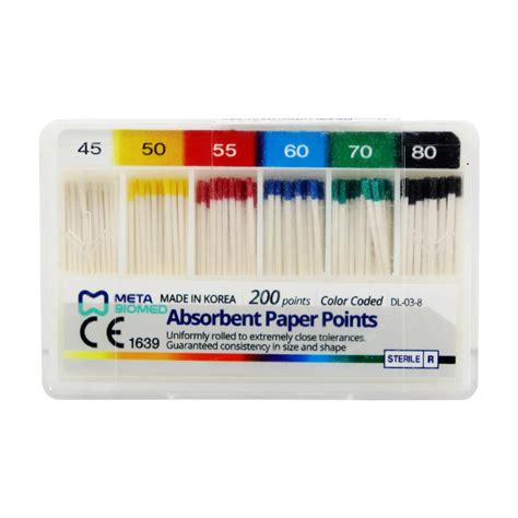 Meta Absorbent Paper Points - 2%: Highly Absorbent, Color-Coded, and ...