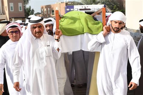 . performs the funeral prayers for Sheikha Sheikha bint Saeed bin Maktoum Al Maktoum who passed ...