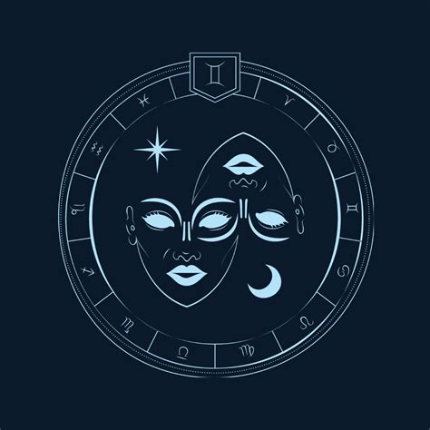 Free Round Gemini Zodiac Sign Vector Template - Edit Online & Download ...