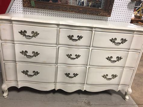 French Provincial dresser painted Antique White and distressed | French provincial dresser ...