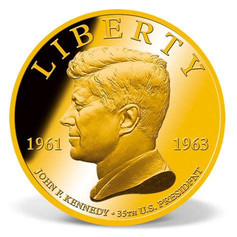 John F. Kennedy Commemorative Coin | Gold-Layered | Gold | American Mint