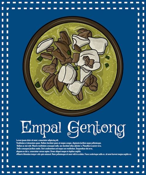 Premium Vector | Yummy traditional sundanese empal gentong in doodle style