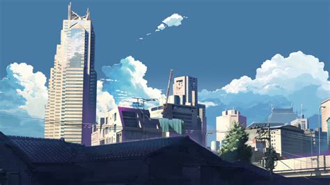 HD Wallpaper: Cityscape from 5 Centimeters per Second