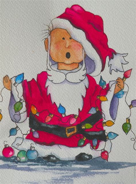 Santa Claus Watercolor Painting Holiday Art Christmas Art | Etsy ...