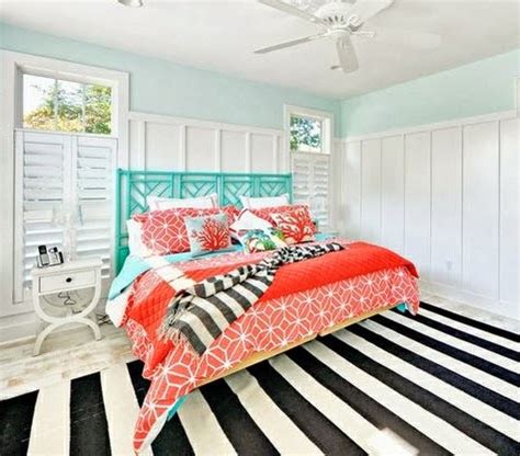 Turquoise, Coral & Yellow in a Rehoboth Beach House - Coastal Decor Ideas and Interior Design ...