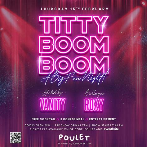 TITTY BOOM BOOM - a night of drag and burlesque, Poulet, London, 15 February 2024 | AllEvents.in