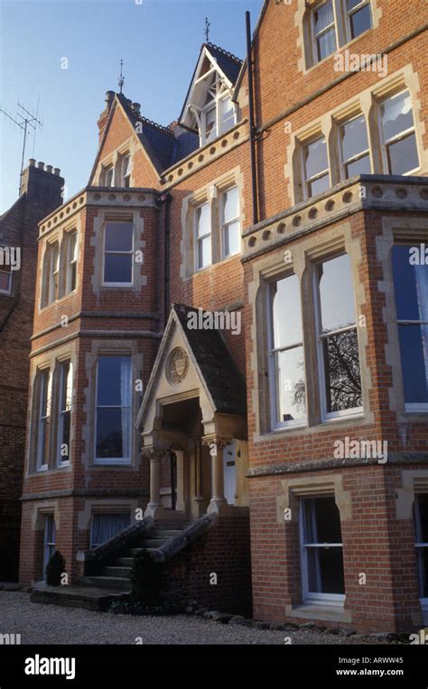 Victorian Gothic Revival house c 1860s North Oxford England. Brick Stock Photo: 5268804 - Alamy