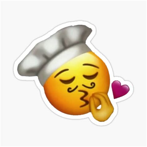 "chef hand kiss emoji" Sticker for Sale by abadusername | Redbubble