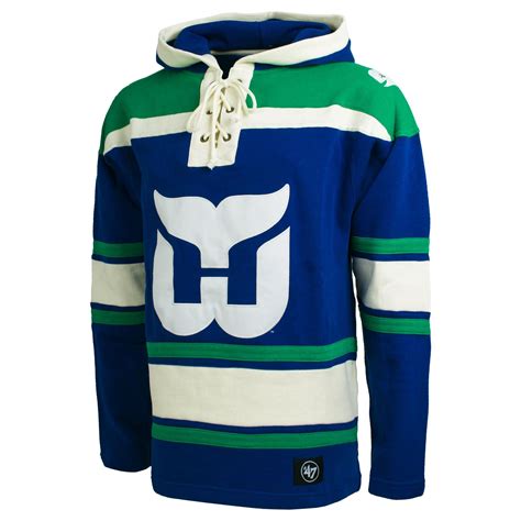 Hartford Whalers NHL '47 Heavyweight Jersey Lacer Hoodie | SportBuff Canada