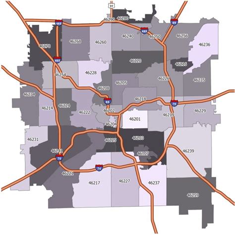 Indianapolis Zip Code Map - GIS Geography