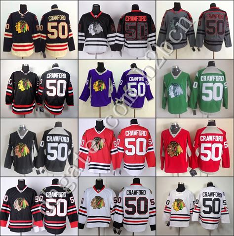 2017 Men'S Chicago Blackhawks Hockey Jerseys #50 Corey Crawford Jersey ...