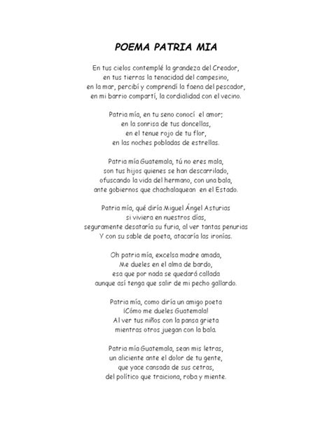 Poema Patria Mia