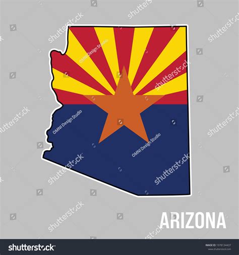 Arizona State Silhouette Flag Stock Vector (Royalty Free) 1978134437 ...