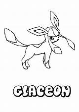 Eeveelutions Glaceon Coloring Page Pages sketch template