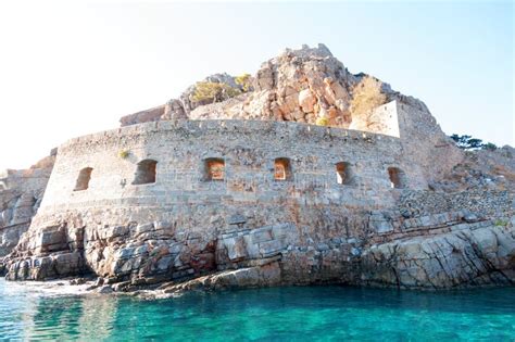 Spinalonga Fortress stock image. Image of island, green - 34554933