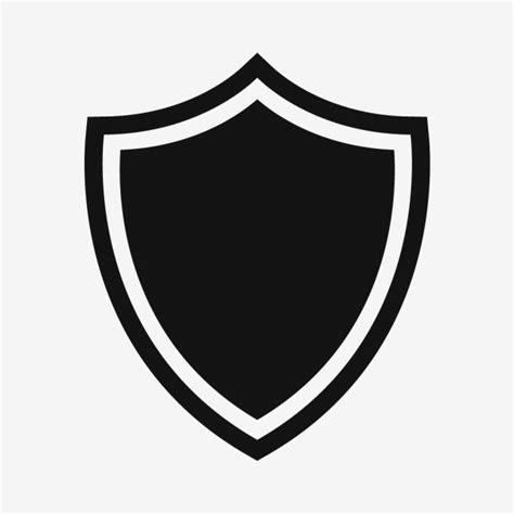 Icon Png Black And White in 2020 | Shield icon, Shield, Graphic design ...