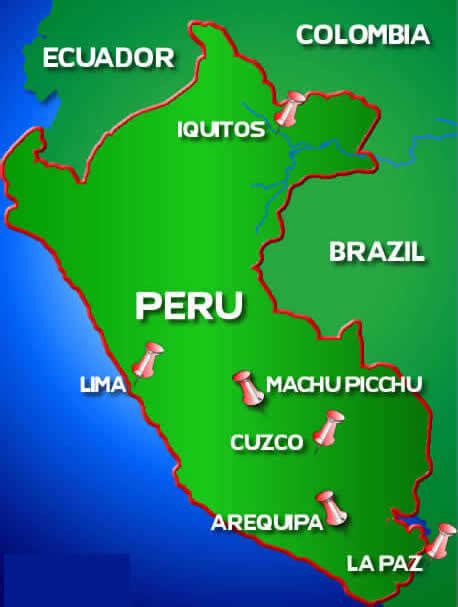 Cities Map of Peru