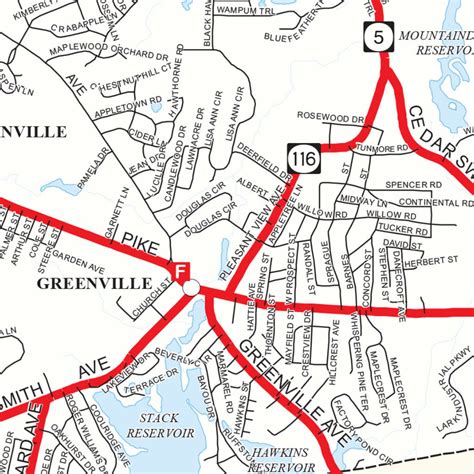 Highway Map of Providence County (North Smithfield/Smithfield) - Rhode ...