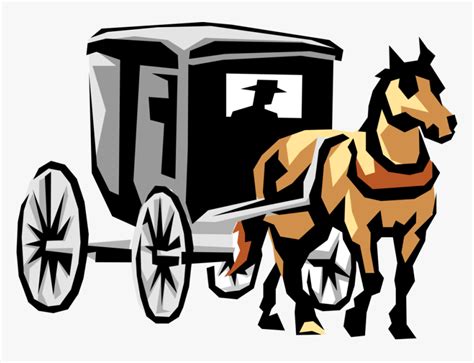 Clip Art Amish Buggy Clipart - Horse Drawn Carriage Clipart, HD Png Download , Transparent Png ...