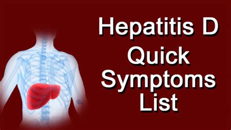 Hepatitis D Quick Symptoms List - YouTube