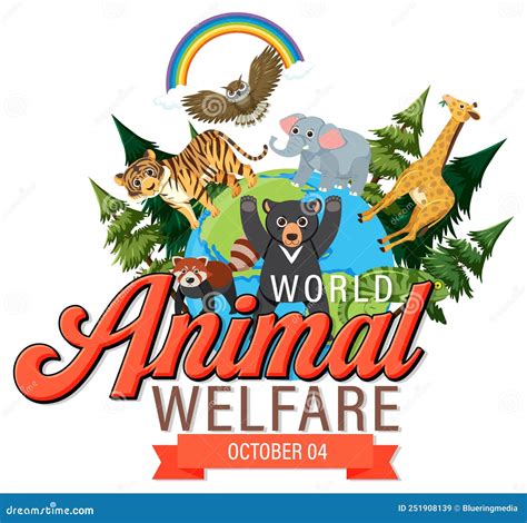 World Animal Welfare Day Poster Stock Vector - Illustration of signage, celebration: 251908139