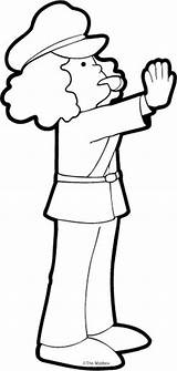 Crossing Guard Coloring Page Coloring Pages sketch template