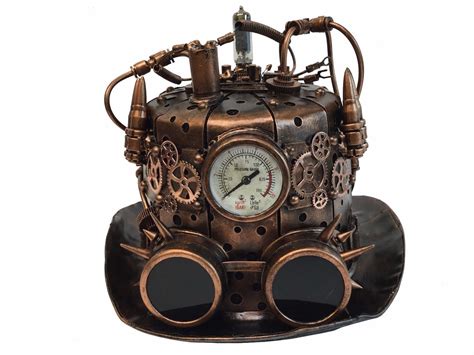 Mens Steampunk Top Hat Goggles Clock Time Traveler Costume Accessory NEWEST hat | eBay ...