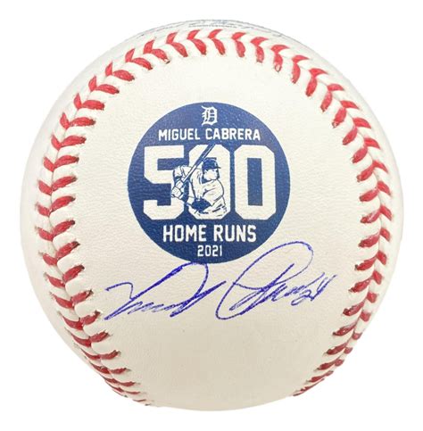 Miguel Cabrera Signed OML 500 Home Runs Commemorative Baseball (Beckett ...