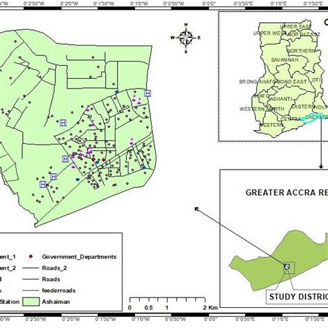 Map of Ashaiman Municipality. Source: Department of Geography ...