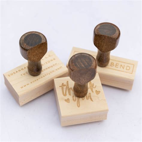 Wood Mounted - Custom Rubber Stamp — Modern Maker Stamps