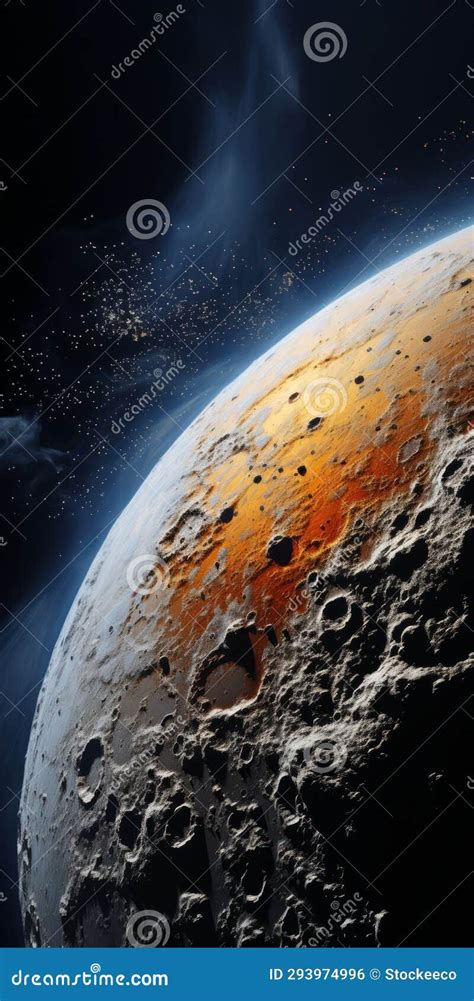 Action-packed Moon: a Photorealistic View of the Lunar Surface Stock Illustration - Illustration ...