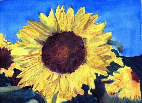 Golden Sunflower Painting by Sandy McIntire - Fine Art America