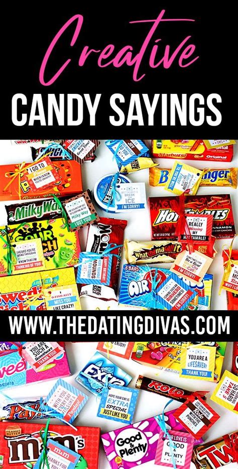 Clever Candy Puns & Candy Quotes (+ Free Printables) | Candy quotes, Creative candy, Candy messages