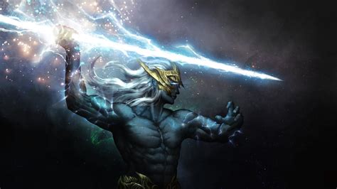 Epic Zeus: A Stunning HD Wallpaper of the God of Thunder