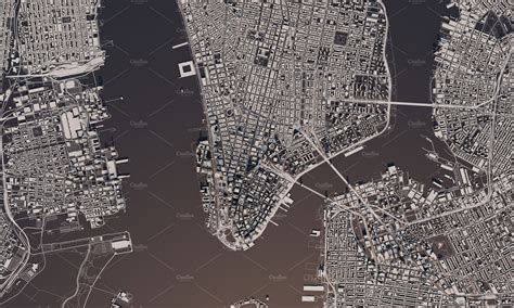 New york city aerial 3d map featuring new york, nyc, and america | Architecture Stock Photos ...