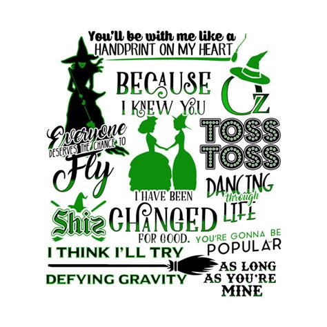 Wicked Musical Quotes - Wicked Musical Broadway - Long Sleeve T-Shirt ...