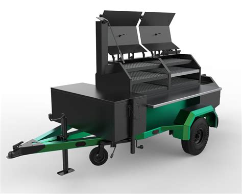 DIY BBQ Smoker Trailer Plan, Smoker Blueprint, Outdoor Cooking Project, Barbecue Trailer Guide ...