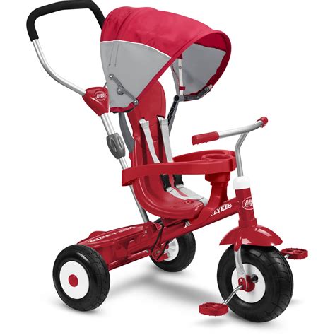 Radio Flyer, All-terrain 4-in-1 Stroll 'n Trike, Air Tires, Red ...